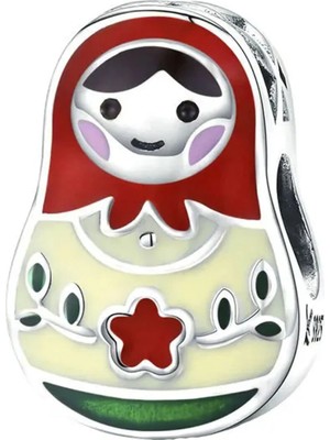 Nur Silver Matruşka Gümüş Charm NUR-BL00178
