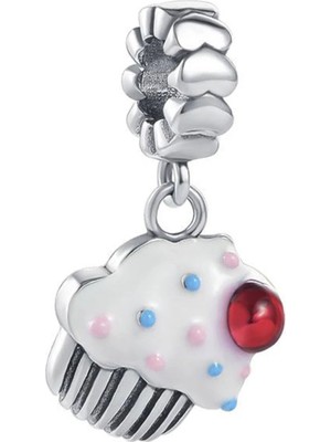 Nur Silver Cupcake Gümüş Charm NUR-BL01262
