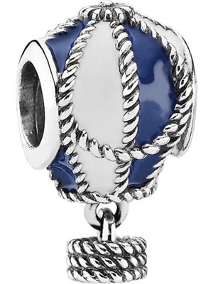 Nur Silver Mavi Balon Gümüş Charm NUR-BL01253