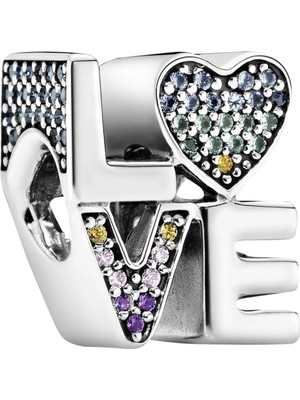 Nur Silver Love Gümüş Charm NUR-BL01233
