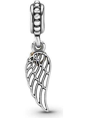 Nur Silver Melek Kanadı Gümüş Charm NUR-BL12103