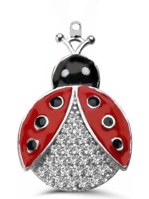 Nur Silver Uğur Böceği Gümüş Charm NUR-BL12474