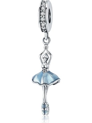 Nur Silver Balerin Gümüş Charm NUR-BL12476