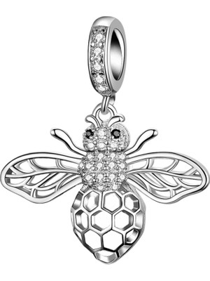 Nur Silver Arı Sallantılı Gümüş Charm - NUR-CM00232