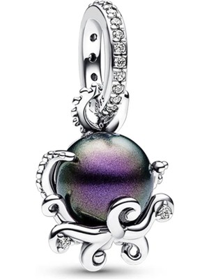 Nur Silver Küçük Denizkızı Ursula Sallantılı Gümüş Charm - NUR-CM00379