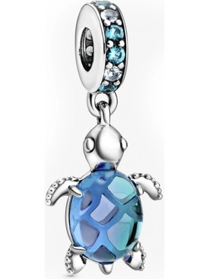 Nur Silver Sallantılı Kaplumbağa Gümüş Charm NUR-BL09992