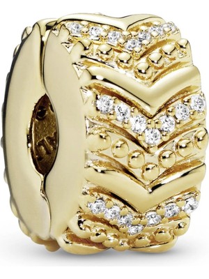 Nur Silver Gold Klips Gümüş Charm NUR-BL00060