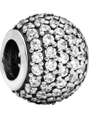 Nur Silver Işıltılı Gümüş Charm NUR-BL12493