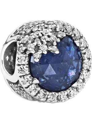 Nur Silver Mavi Taşlı Gümüş Charm NUR-BL01778