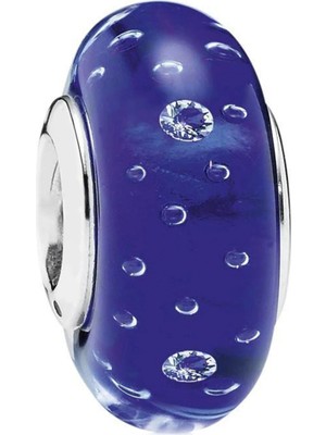 Nur Silver Murano Taşlı Gümüş Charm NUR-BL01795