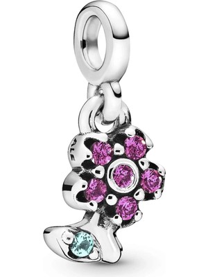 Nur Silver Çiçek Me Gümüş Charm NUR-BL12467