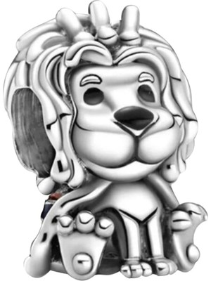 Nur Silver Aslan Gümüş Charm NUR-BL12432
