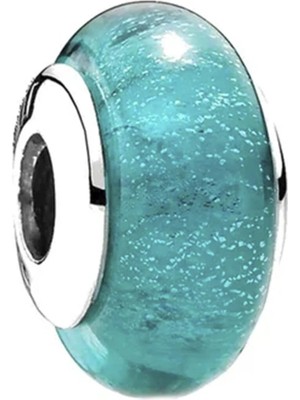Nur Silver Mavi Murano Gümüş Charm NUR-BL00228