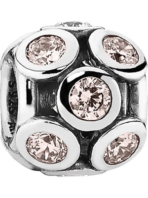 Nur Silver Pembe Taşlı Gümüş Charm NUR-BL00231