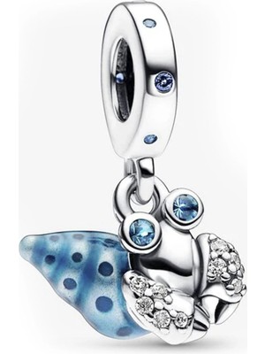 Nur Silver Karanlıkta Parlayan Yengeç Sallantılı Gümüş Charm NUR-BL00202