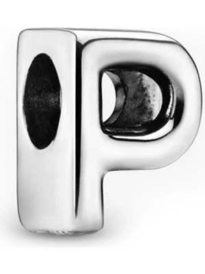 Nur Silver P Harfi Gümüş Charm NUR-BL00260