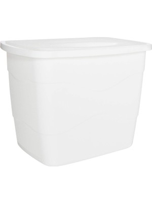 Hepta Collection Decobella 50801 Pratik Kapaklı Çöp Kovası, Beyaz