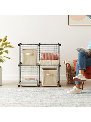 Hepta Collection Decobella Dekoratif Tel Dolap - 4 Küp