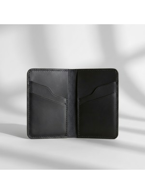 Gerçek Deri Cüzdan Kartlık El Yapımı Hakiki Premium Deri Italyan Dikiş 6 Kart Bölmeli Kompakt Cüzdan Hediyeli