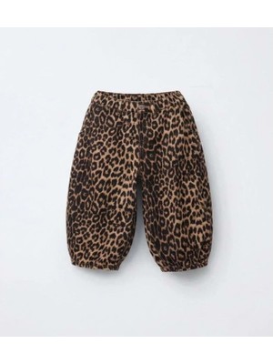 Leopar Desen Balon Pantolon - Leopar - 9-10 Yaş - ST00290-LEOPAR-9-10 Yaş