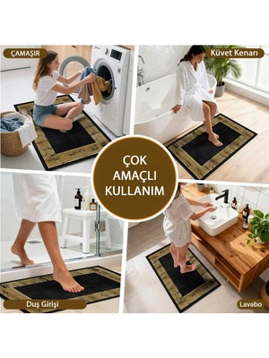 Monnhein Banyo Paspası, Yumuşak Banyo Halısı, Kaymaz Dot Tabanlı, Yıkanabilir - 60X100