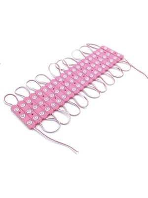 Point 3 Ledli Parmak LED Modül 1.5W 2835 Smd Mercekli 12V-20 Adet Pembe