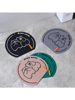 Hepta Collection Banyo ve Mutfak Lavabo Koku Önleyici Gider Koruyucu Silikon Sızdırmaz Ped 1 Adet Kahverengi