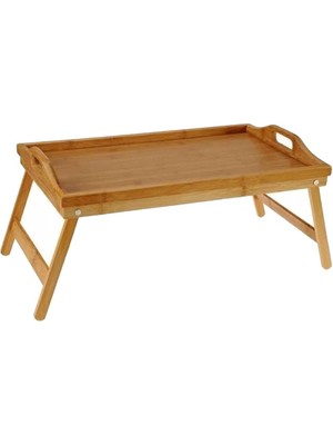 Hepta Collection Iliva Katlanabilir Ayaklı Bambu Tepsi - Keyif Tepsisi - Yatak Koltuk Sehpa Tepsi