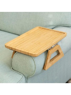 Hepta Collection Meturas Kolçak Tepsisi, Katlanabilir Ahşap Sehpa, 33X24 Cm, Doğal Renk