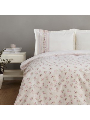 Hepta Collection Home GLEN%100 Pamuk Çift Kişilik Nevresim Takımı Pembe