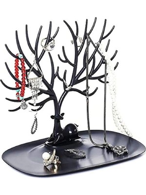 Hepta Collection Geyik Tasarımlı Takı Standı, Yüzük, Küpe, Kolye Askılığı, Şık Mücevher Organizer, Estetik ve Dayanık