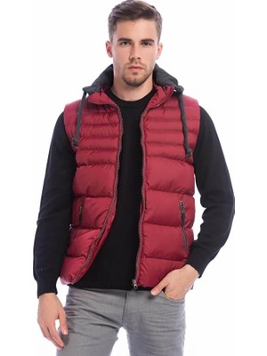 Dynamo Erkek Bordo Çıkarılabilir Kapüşonlu Şişme Yelek 4300