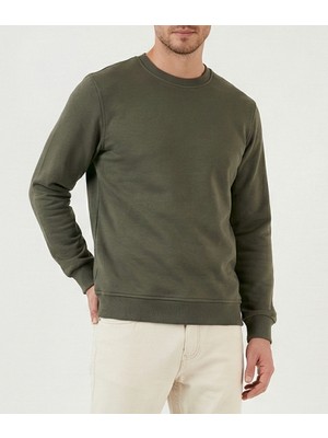 Bumerangspor Erkek Bisiklet Yaka Üç Iplik Şardonlu Basic Düz Sweatshirt