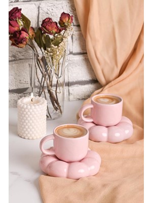 Hepta Collection Arvale Papatya Tasarımlı Kahve Fincanı 95 ml - Modern ve Şık Sunum | 2 Adet