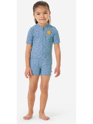 Decathlon Bebek Kısa Kollu Uv Korumalı Şortlu Mayo - Mavi