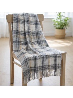 Merinos Cozy Tv Battaniyesi Pland Gri Bej ( 130 x 170 ) cm
