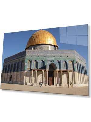 idealizbiz Kubbet'üs Sahra Dini Cam Tablo 4mm Dayanıklı Temperli Cam