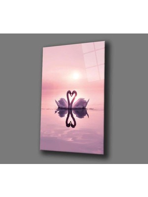 idealizbiz Aşkın Sükuneti Cam Tablo Hediyelik Büyük Tablo Ev Ofis Dekoru