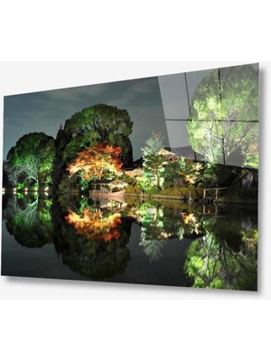 idealizbiz Doğa Manzara Cam Tablo 4mm Dayanıklı Temperli Cam