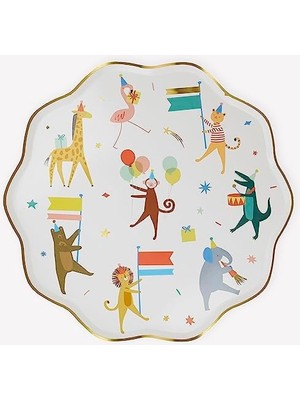 Storemax - Parade Dinner Plates - Hayvan Geçit Töreni Tabaklar (L) (8'li)