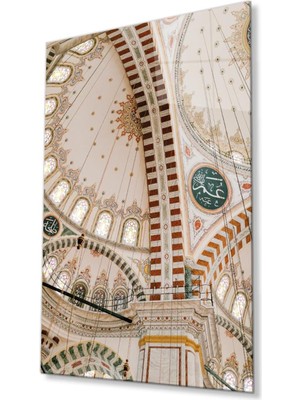 idealizbiz Cami Motif Dini Duvar Dekoru Cam Tablo 4mm Dayanıklı Temperli Cam
