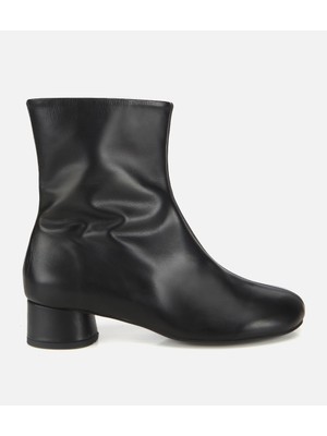 Hotiç Kadın Deri Siyah Bilekte Düz Bot