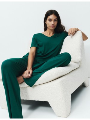 Marks & Spencer Dantel Detaylı Pijama Takımı