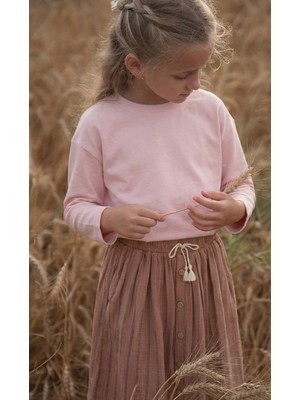 Mevsimlik Basic T-Shırt 2-10 Yaş Pudra Pembe