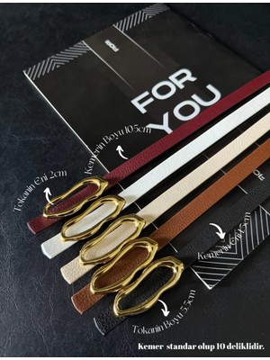 Fiori 5'li Ithal Tasarım Tokalı Ince Kemer, Pantolon Kemeri, Gömlek Kemeri, Ceket Kemeri