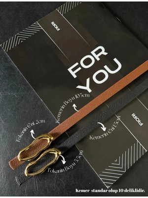 Fiori Ital Tasarım Tokalı Ince Kemer, Pantolon Kemeri, Gömlek Kemeri, Ceket Kemeri