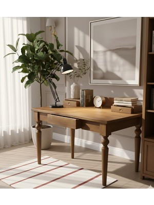 MMS Ahşap Çekmeceli Ahşap Çalışma Masası