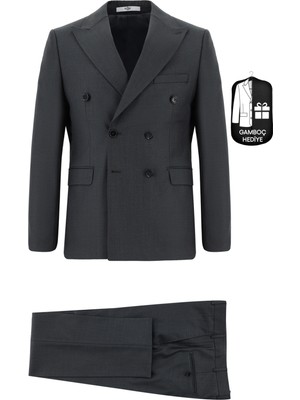 Kiğılı 6 Drop Regular Fit Standart Kesim Kruvaze Takım Elbise