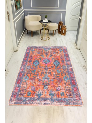 Dolce Mariee Vintage Desenli Dijital Baskı Kaymaz Taban Halı H0094