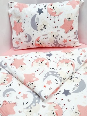 Yada Baby %100 Pamuklu Kumaştan Bebek Park Beşik 5 Parça Yorgan ve Nevresim Takımı (70 x 120 Cm)